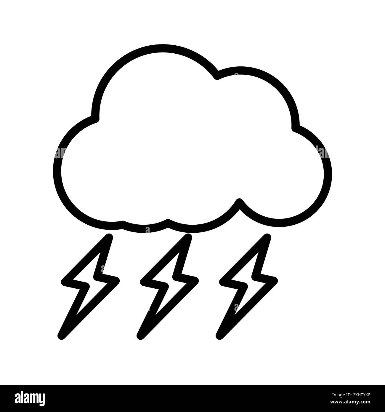 Lightning icon linear logo mark set collection in black and white for ...