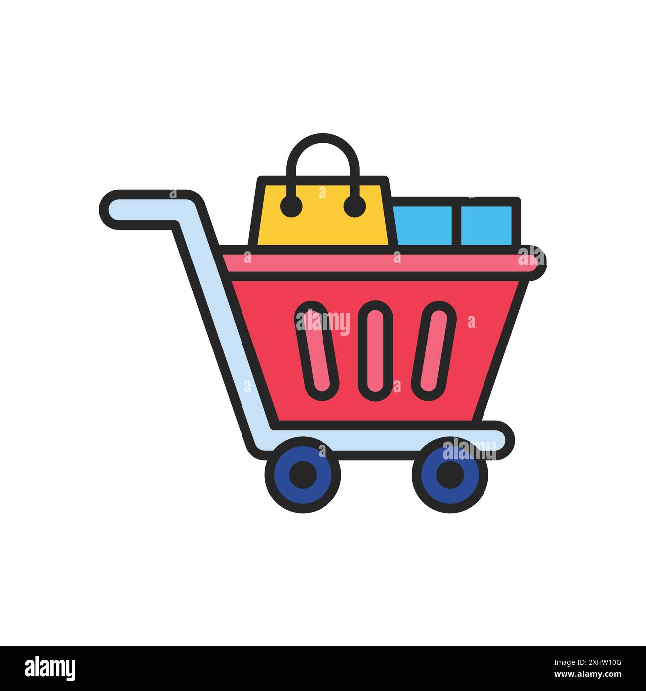 shopping chart icon vector design template in white background Stock Vector
