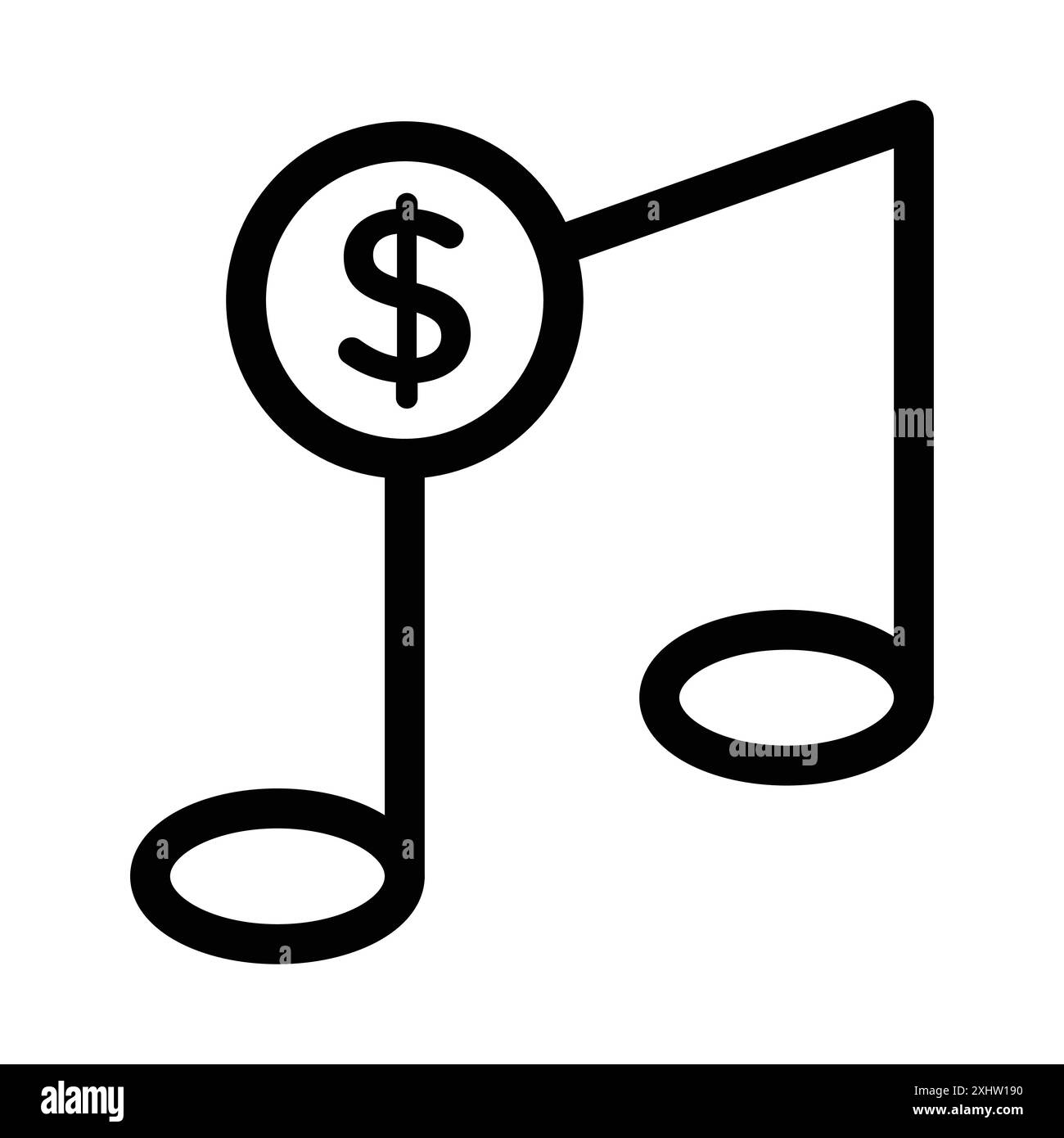 Music Price icon linear logo mark set collection in black and white for ...