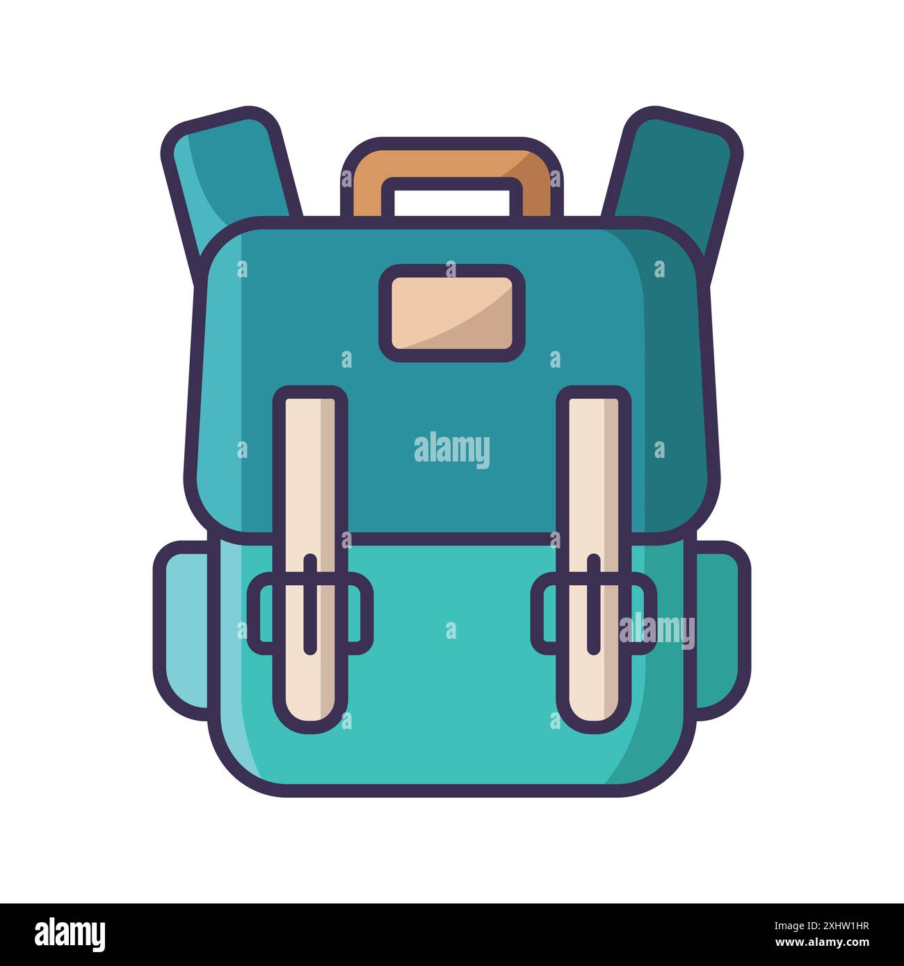 school bag icon vector design template in white background Stock Vector