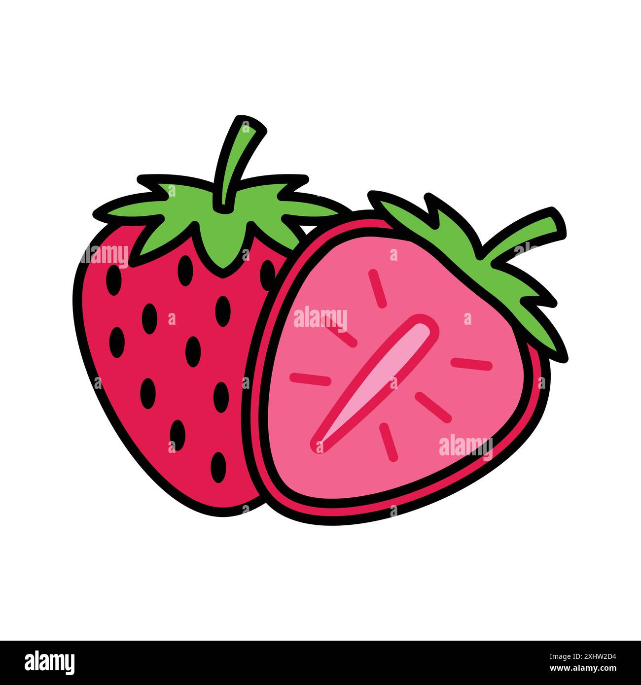 strawberry icon vector design template in white background Stock Vector ...