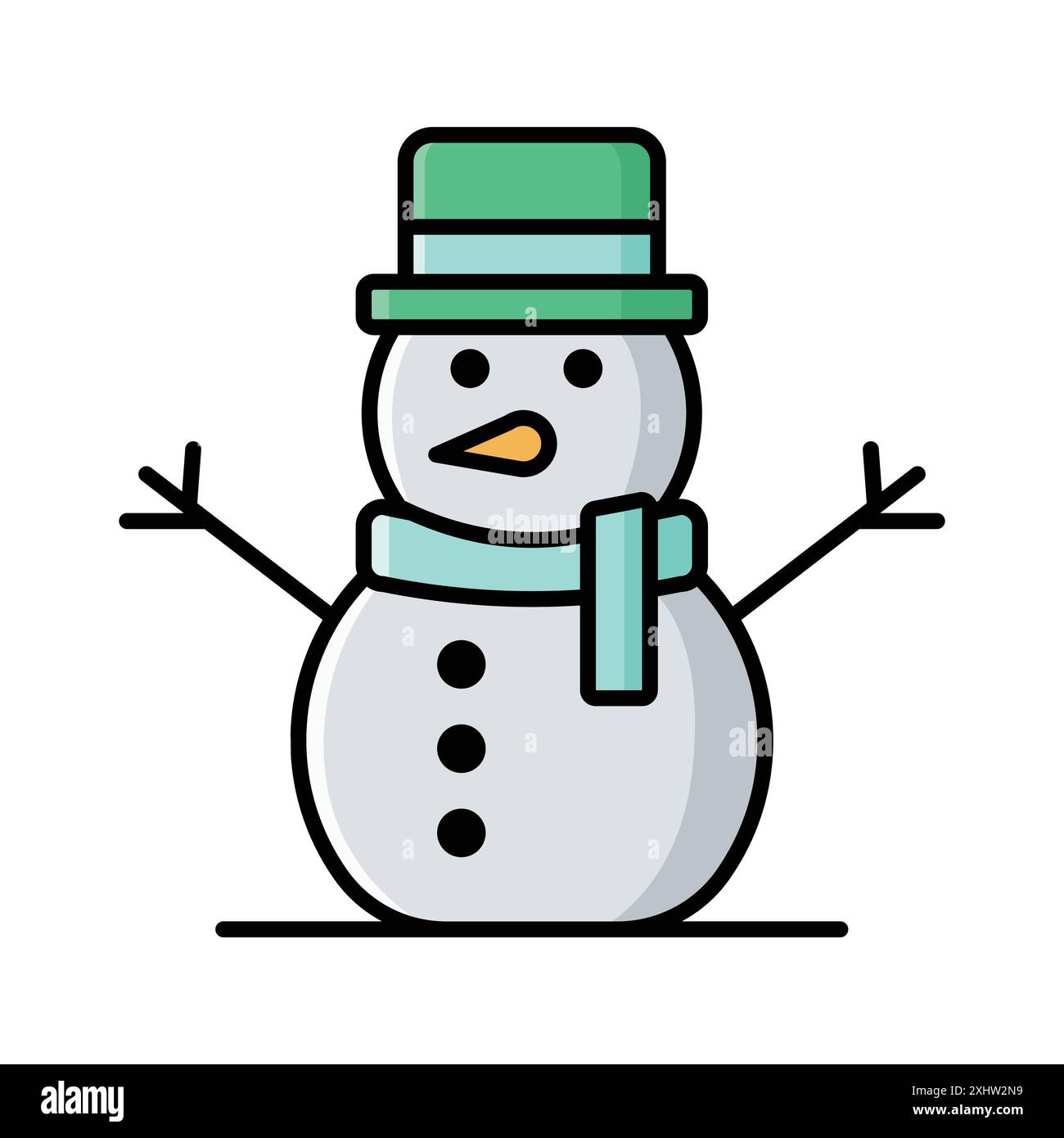 snowman icon vector design template in white background Stock Vector