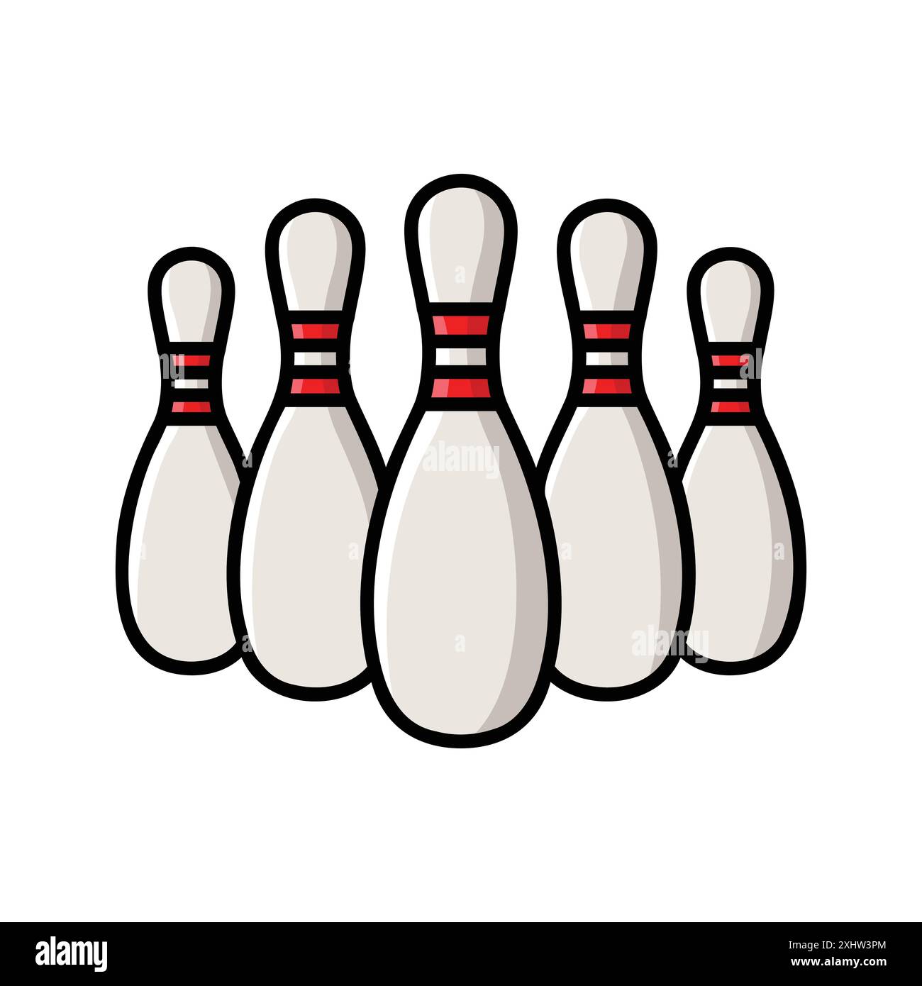 bowling icon vector design template in white background Stock Vector