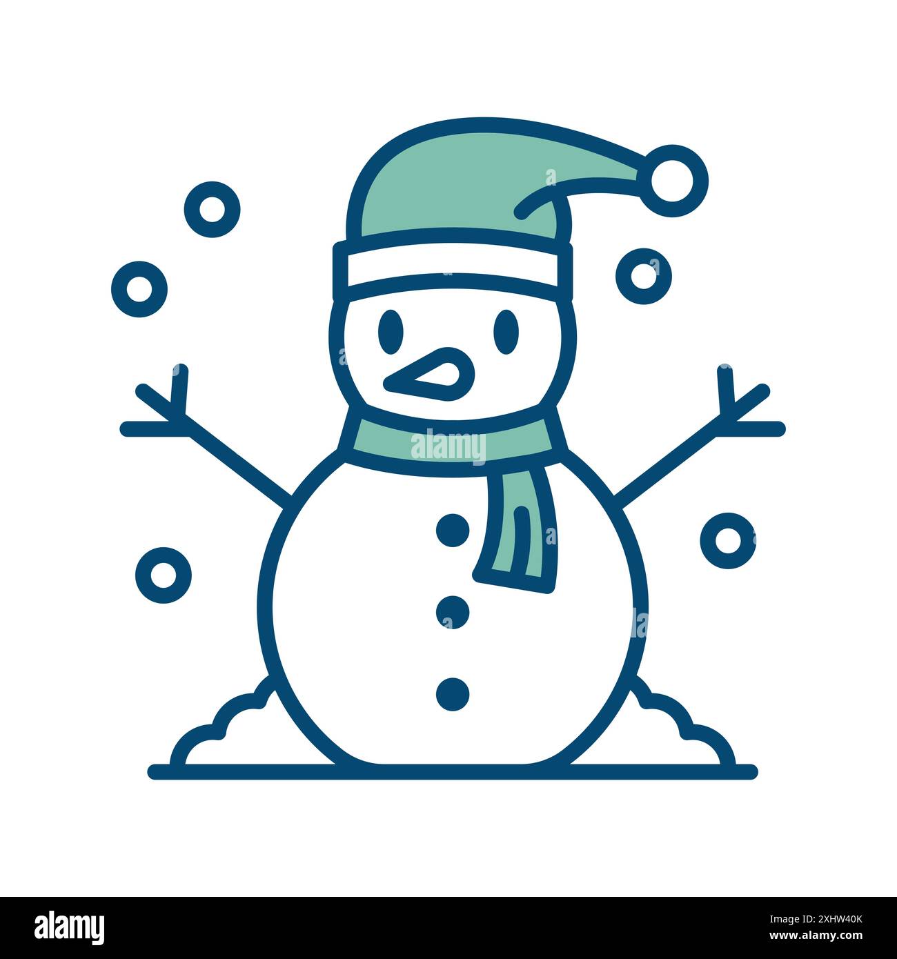 snowman icon vector design template in white background Stock Vector