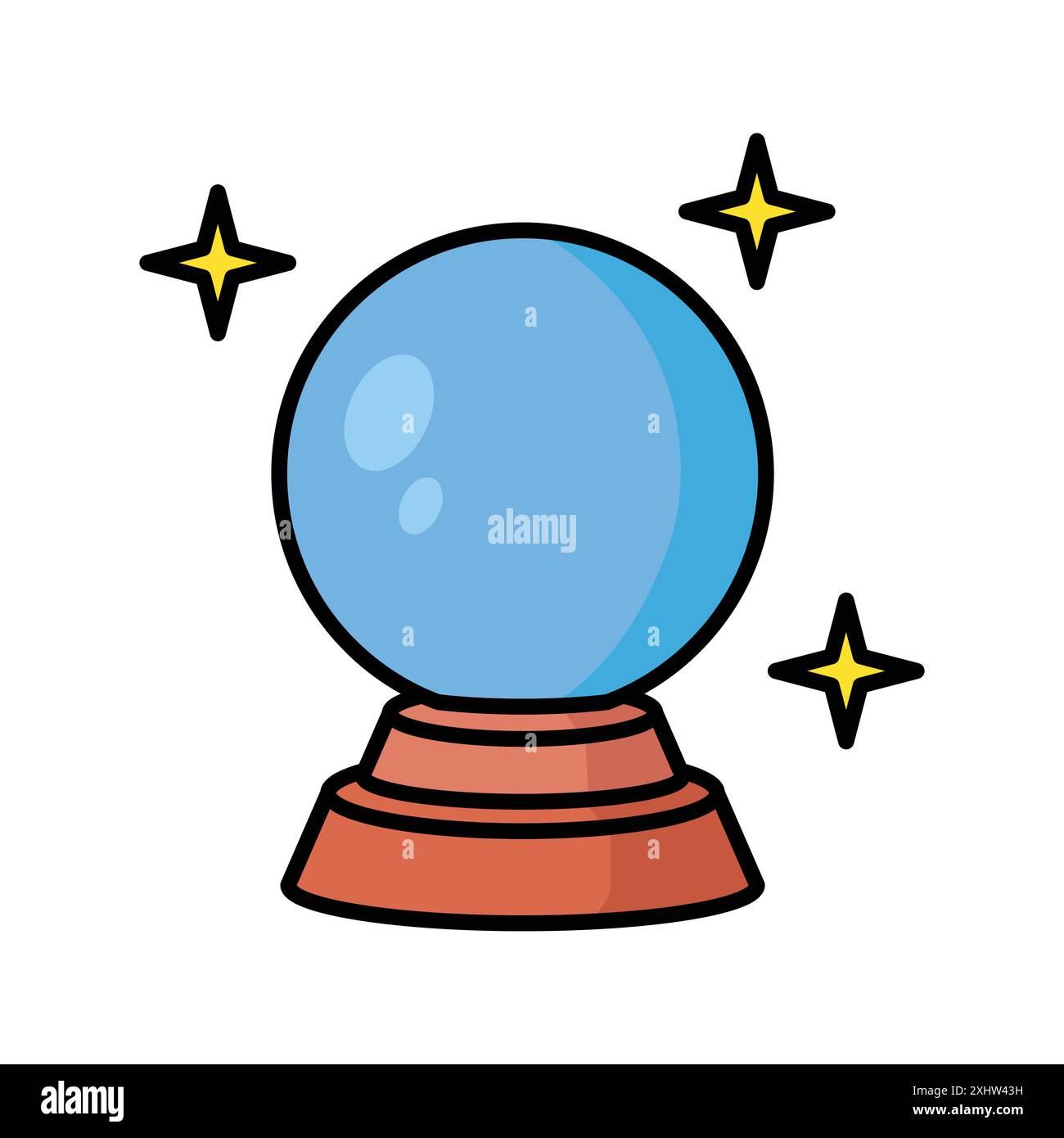 magic ball icon vector design template in white background Stock Vector