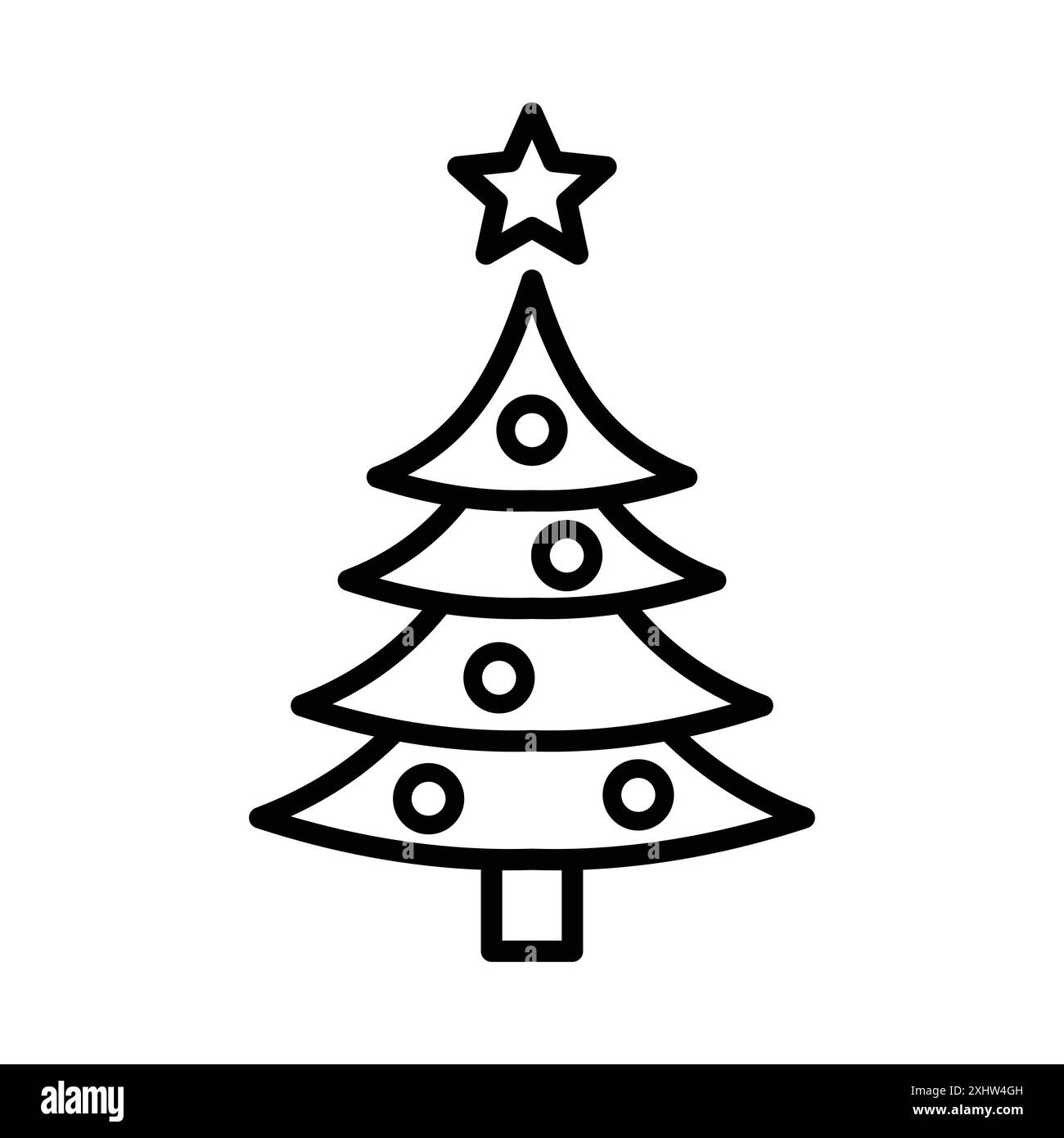 christmas tree icon vector design in white background Stock Vector ...