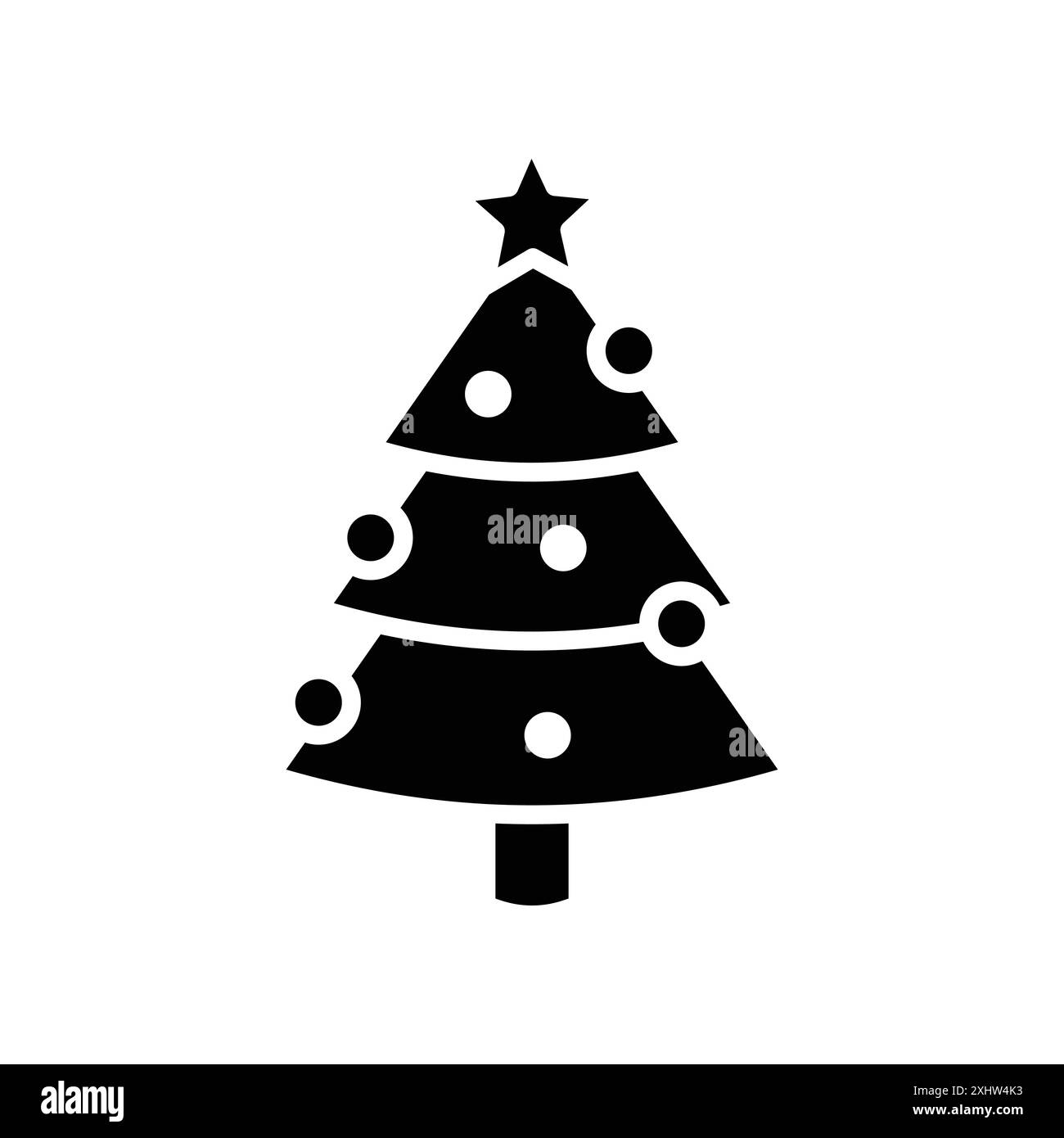christmas tree icon vector design in white background Stock Vector ...