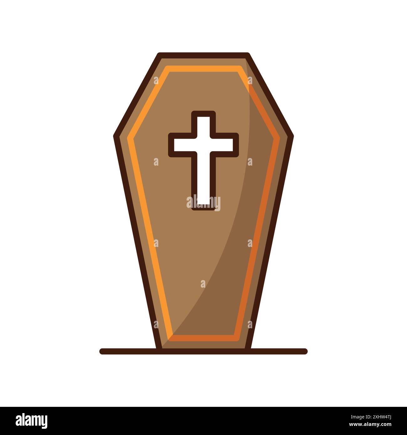 Wooden coffin outline vector vectors hi-res stock photography and ...