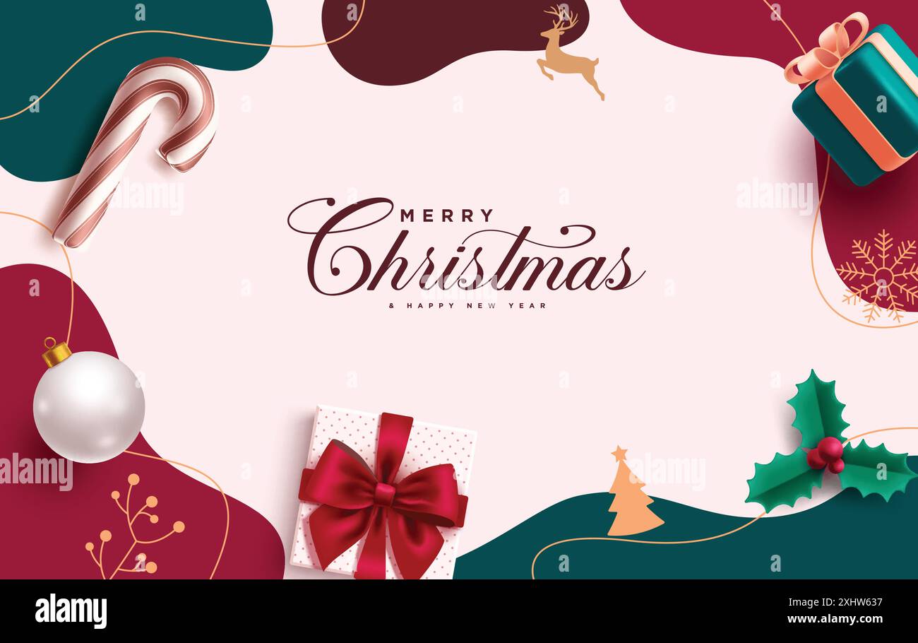 Merry christmas greeting vector Stock Vector Images - Alamy
