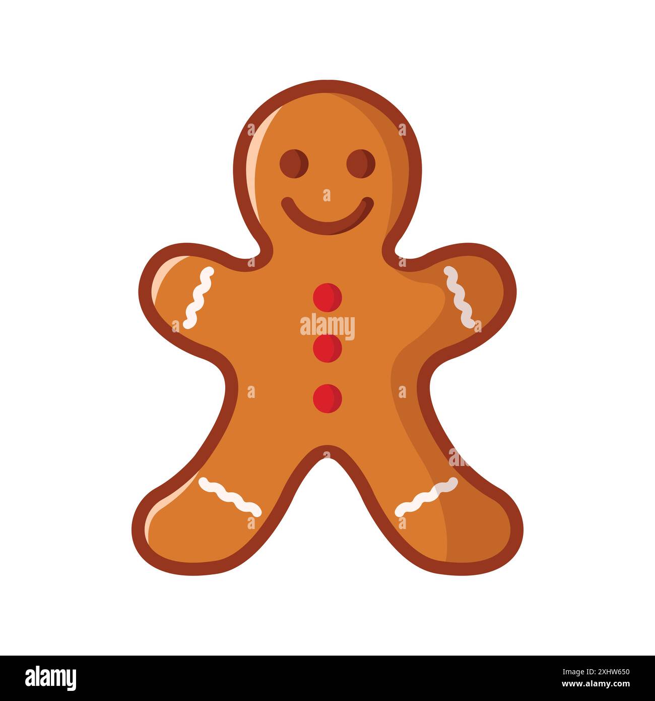 gingerbread icon vector design template in white background Stock Vector