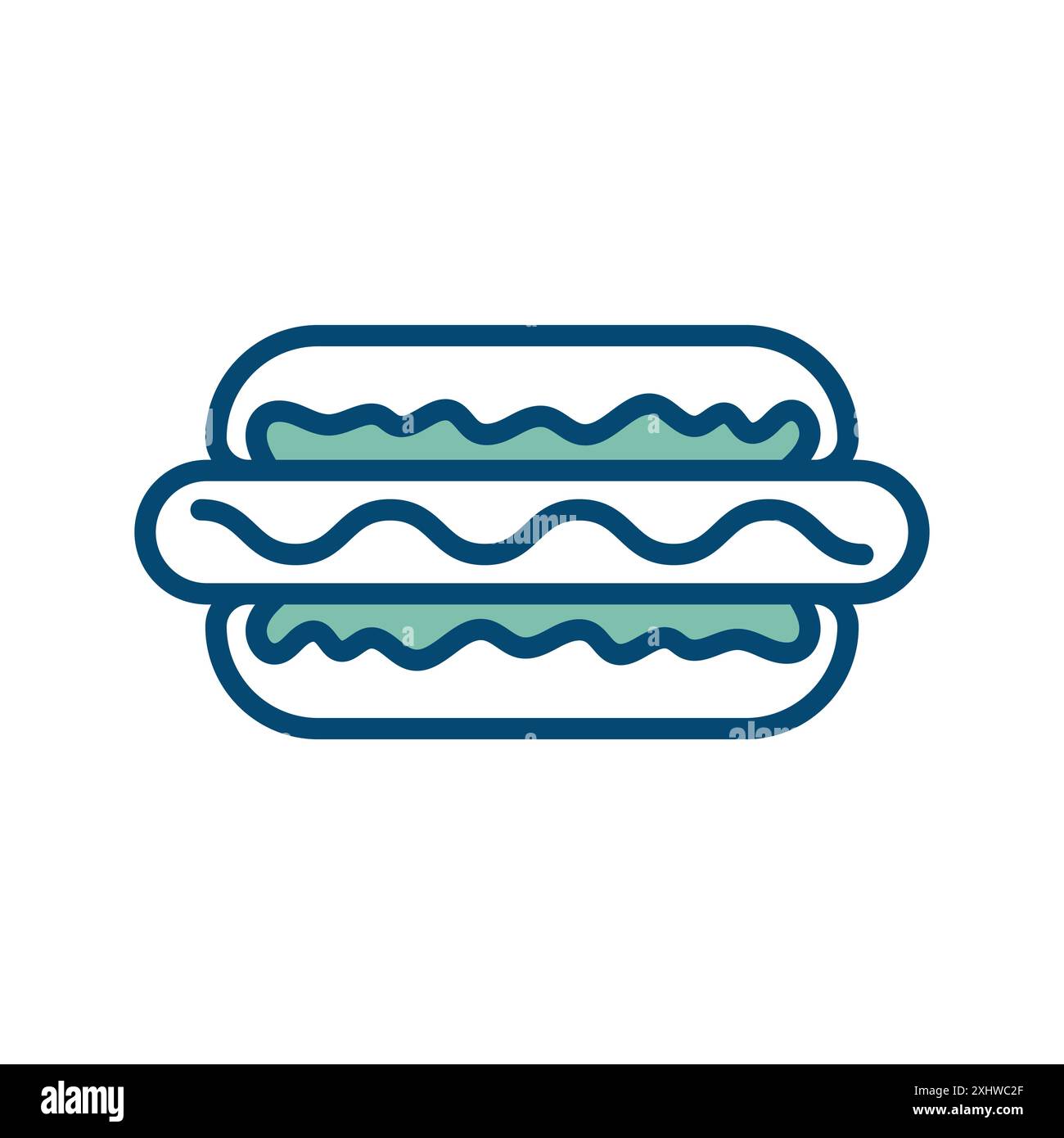 hot dog icon vector design template in white background Stock Vector
