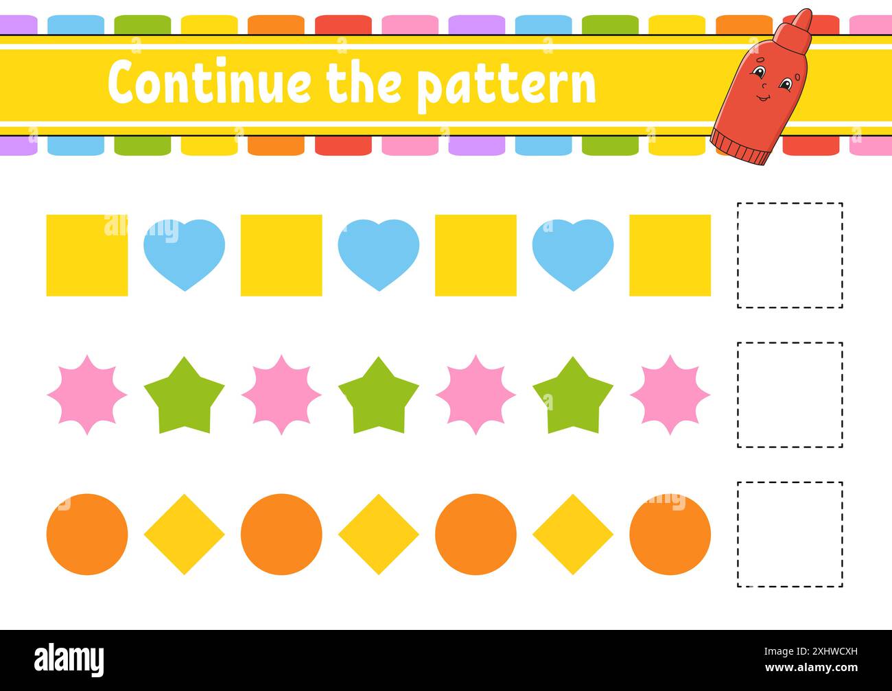 Continue the pattern. Education developing worksheet. Game for kids ...