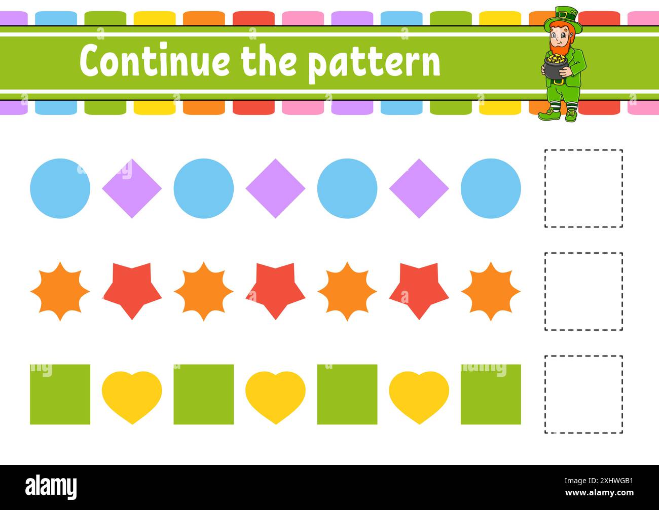 Continue the pattern. Education developing worksheet. Game for kids ...