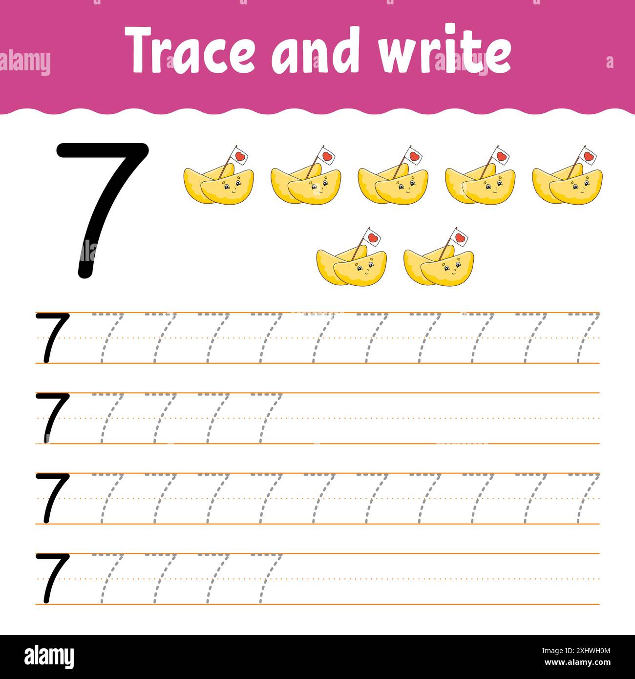 Learn Numbers. Trace and write. Handwriting practice. Learning numbers ...