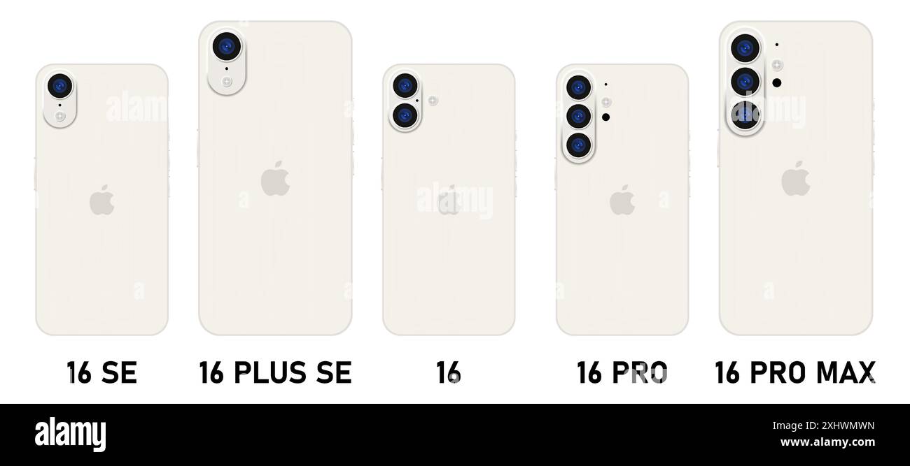 Iphone 16 design. 16, pro, plus, SE, Apple mockup. Back side of the