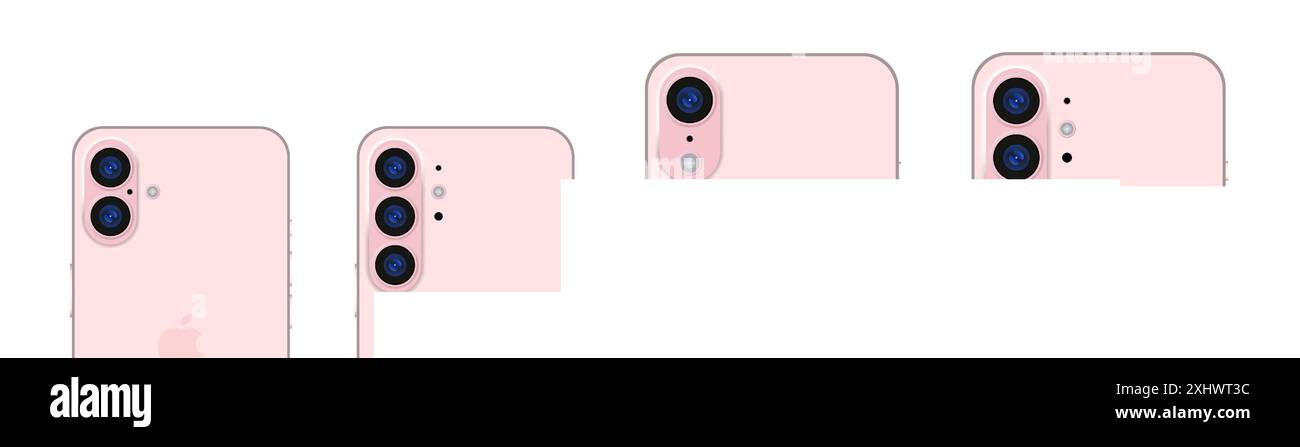 Iphone 16 design. 16, pro, plus, SE, Apple mockup. Back side of the
