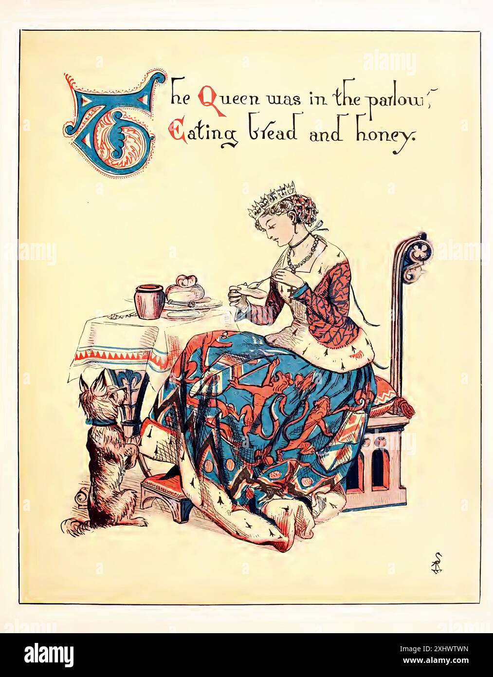 CRANE Walter Sing a Song of Sixpence-3 1909 - Vintage illustrated print ...