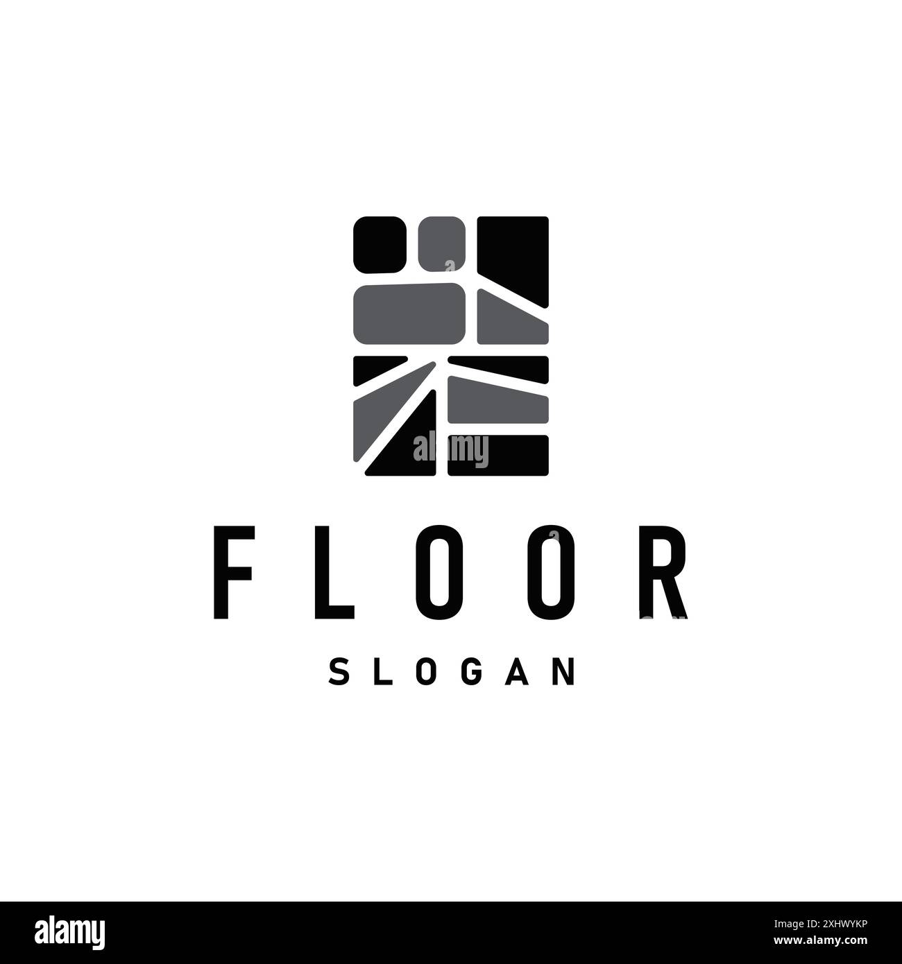 Floor logo simple abstract design home decoration Ceramic tile vector ...