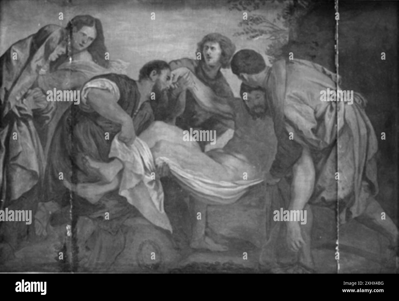 Anthony van Dyck’s painting represents the Entombment of Christ ...