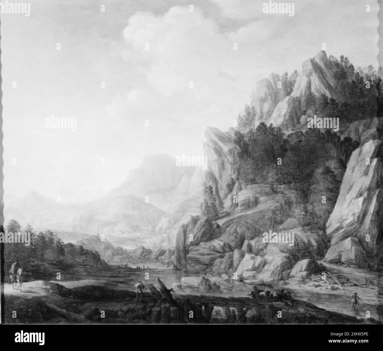 17th century landscape painting Black and White Stock Photos & Images ...