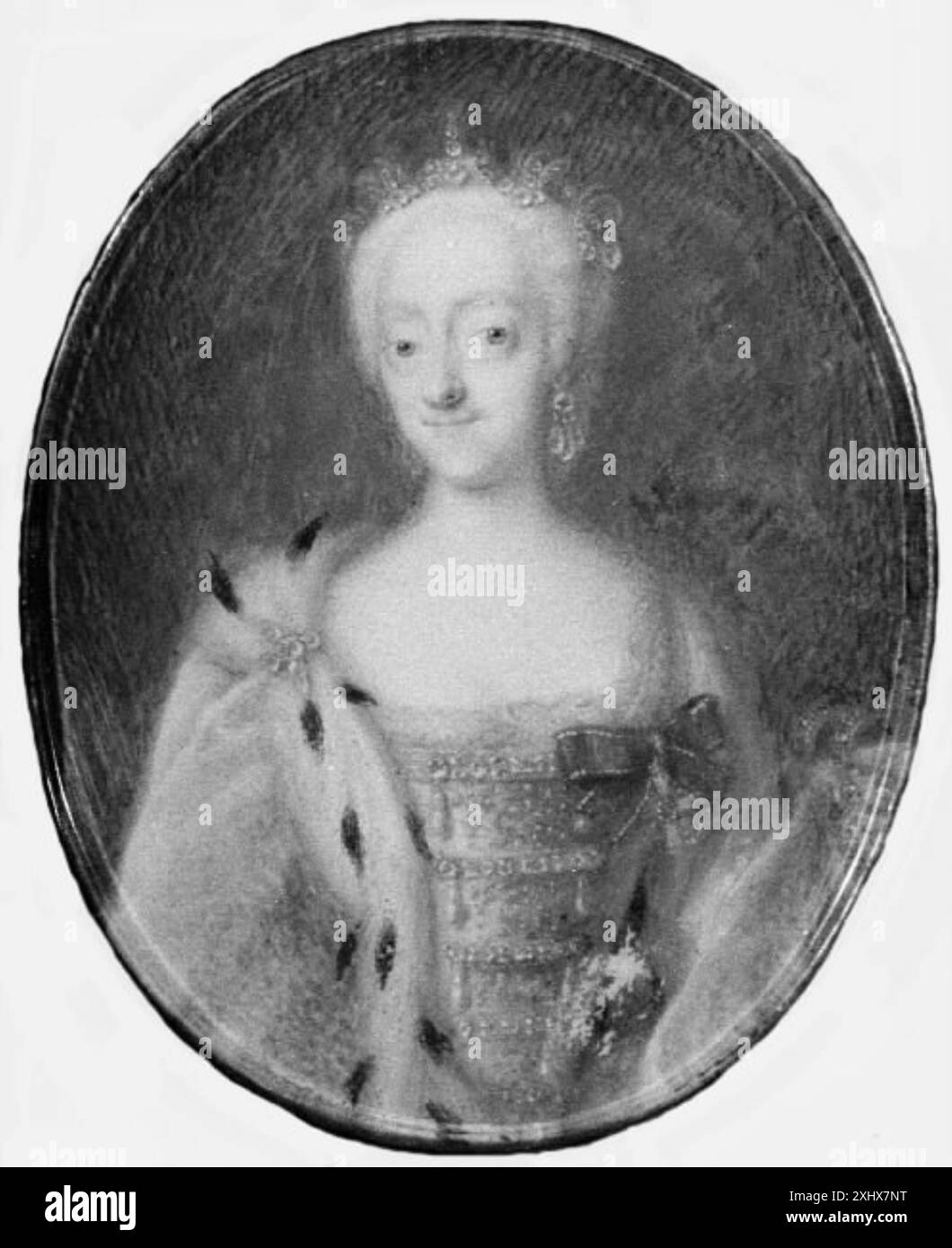 Princess Jacob Miniature by Hinrich Jacob Pohle depicting Princess Charlotte Amalie ...