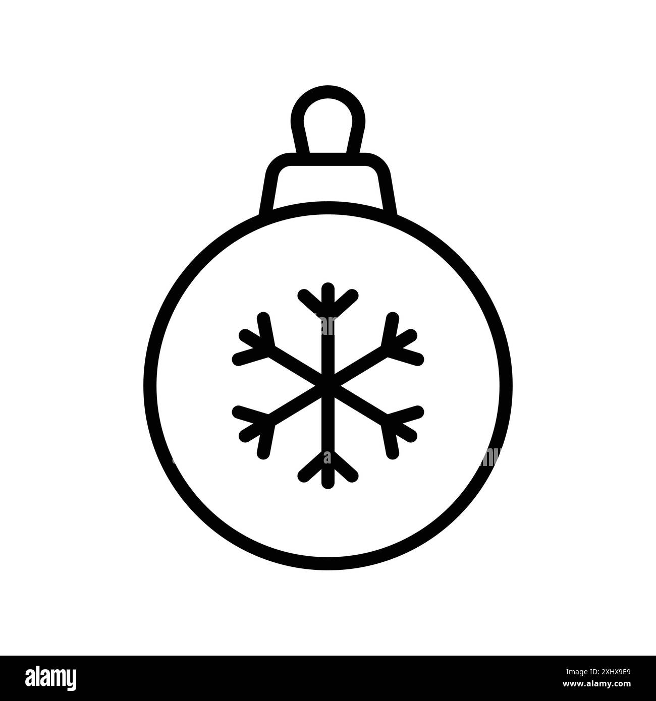 christmas ball - ornament icon vector design template in white ...