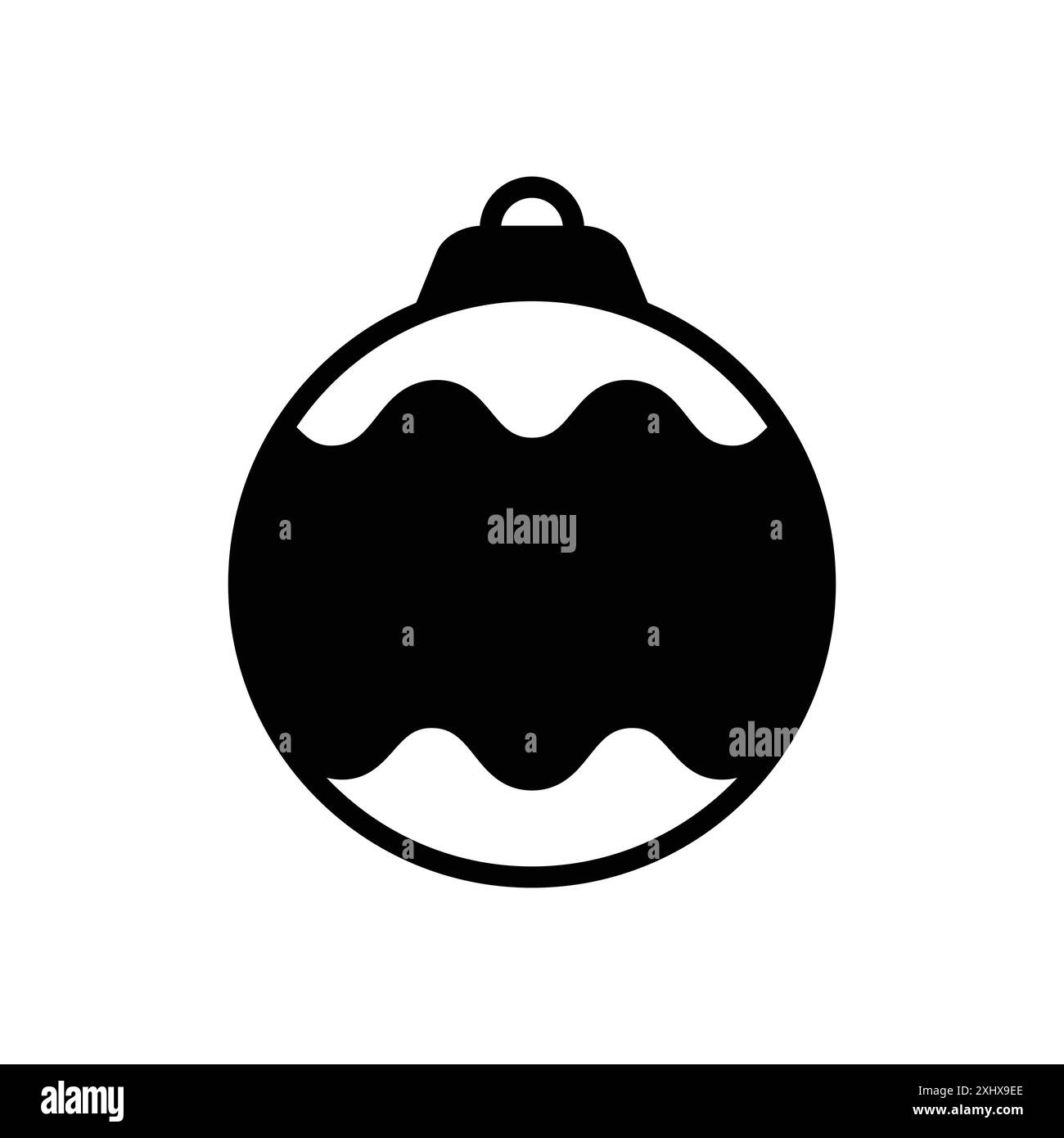 christmas ball - ornament icon vector design template in white ...