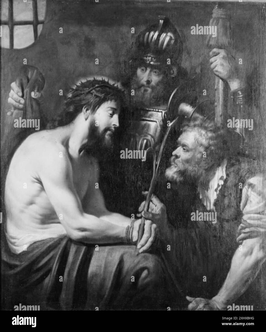 Jesus Humiliation The crucifixion 17th century oil painting by Black and White Stock ...