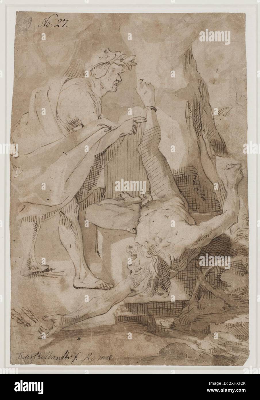 Drawing by Karel van Mander III depicting the mythological scene where ...