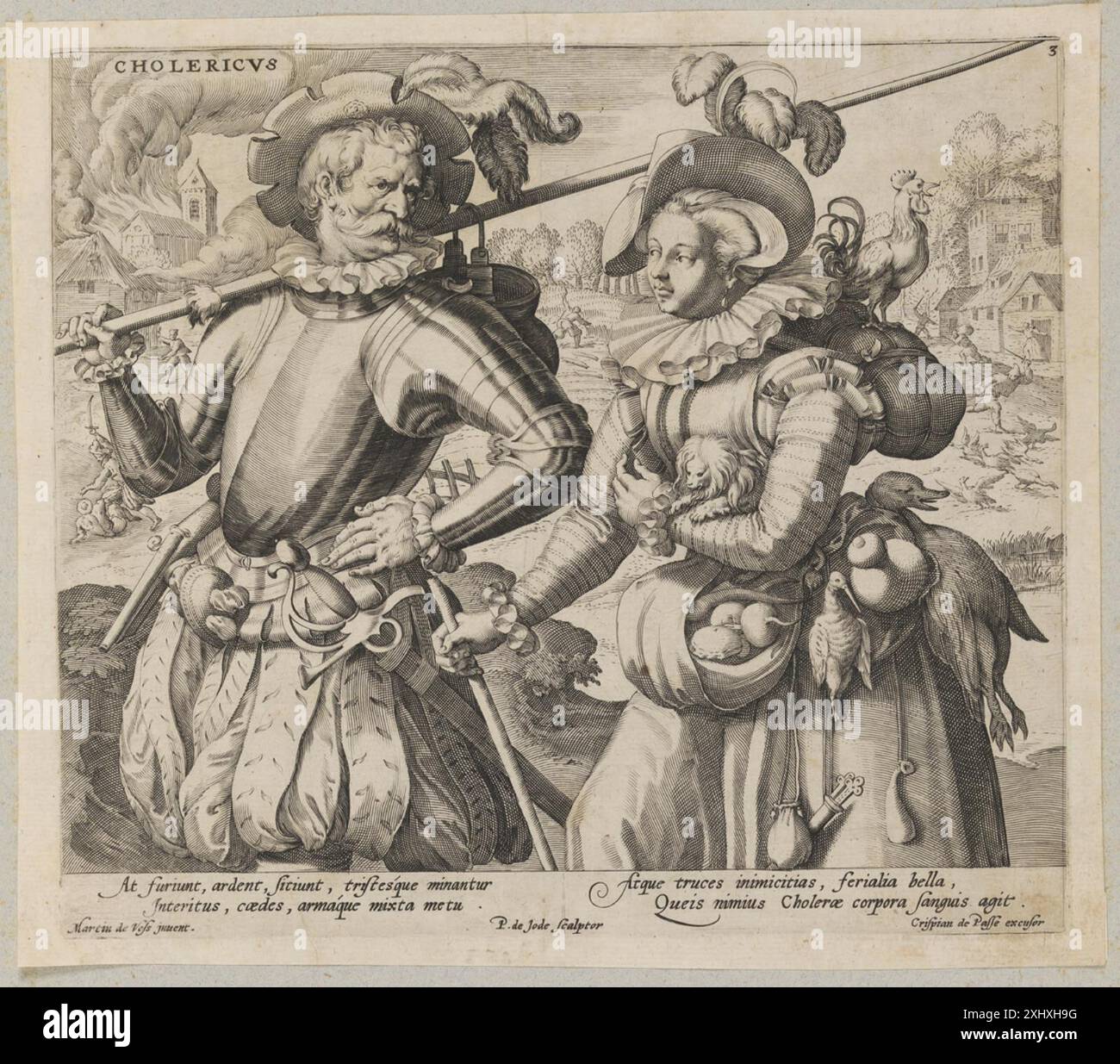 Copper engraving by Pieter de Jode after a design by Maerten de Vos ...