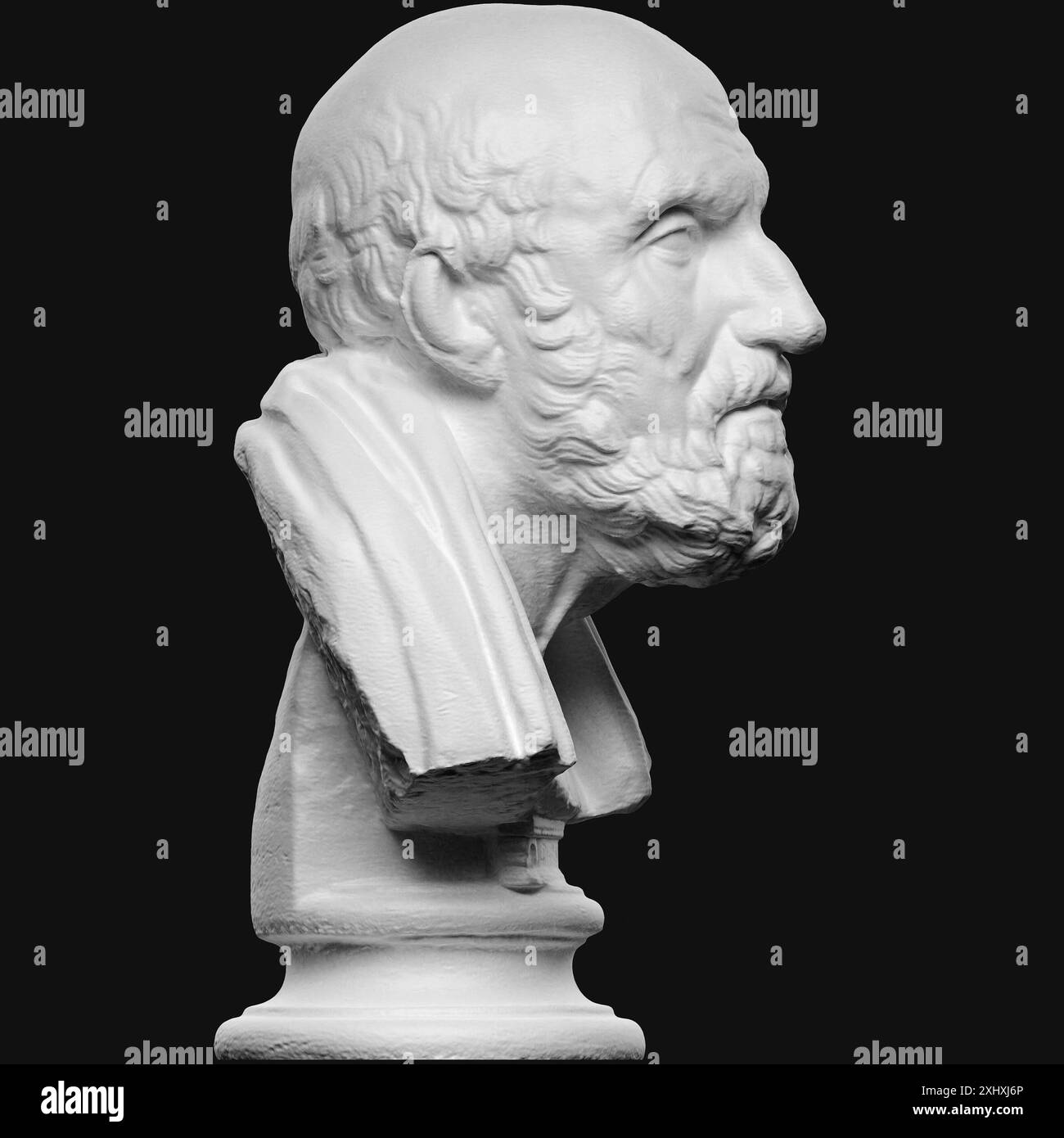 Bust portrait of Chrysippos, Greek philosopher circa 280-207 BC ...