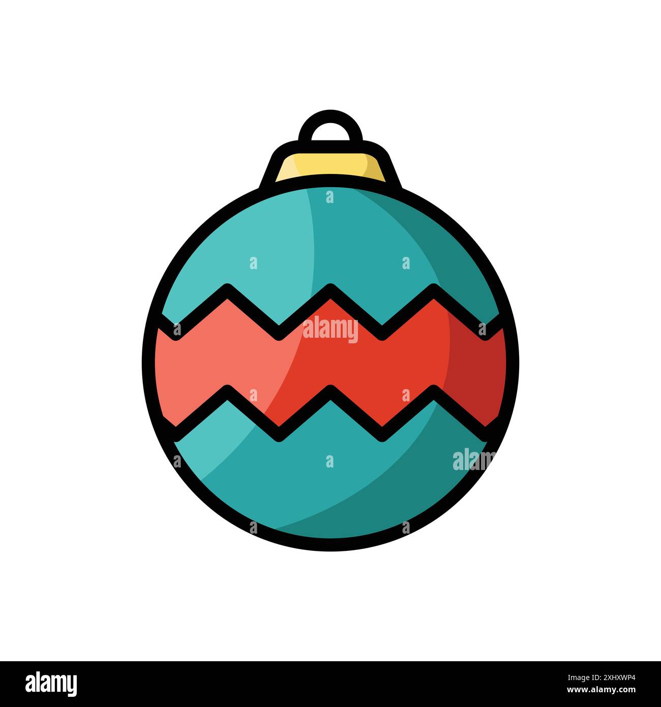 christmas ball - ornament icon vector design template in white ...