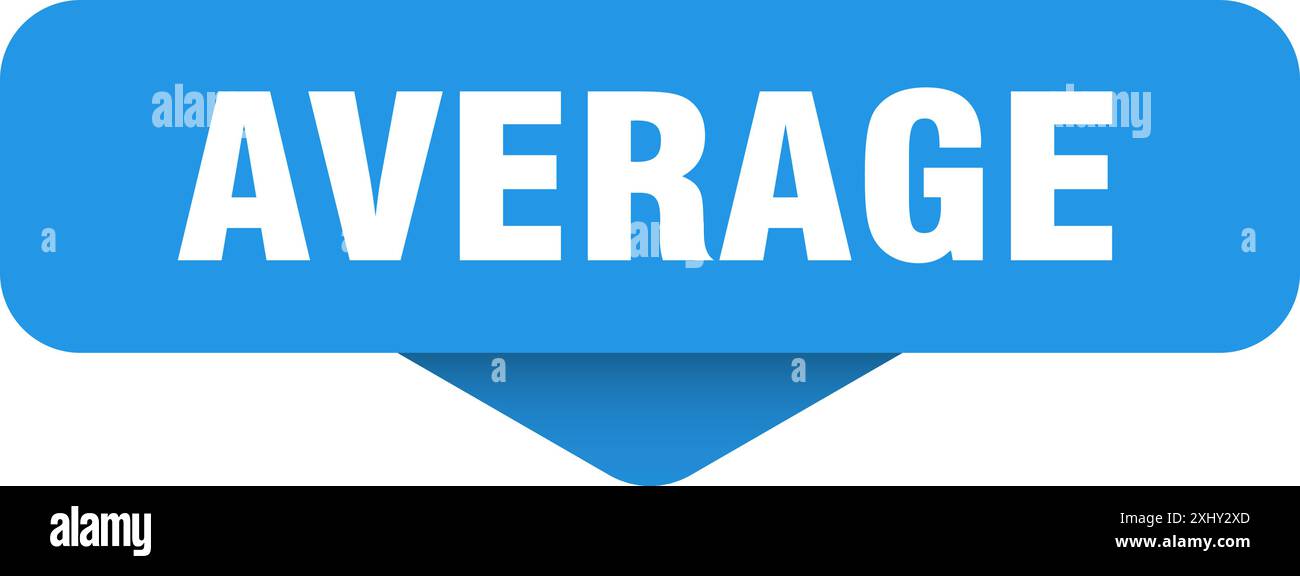 average sticker. average sign on transparent background. rectangular ...