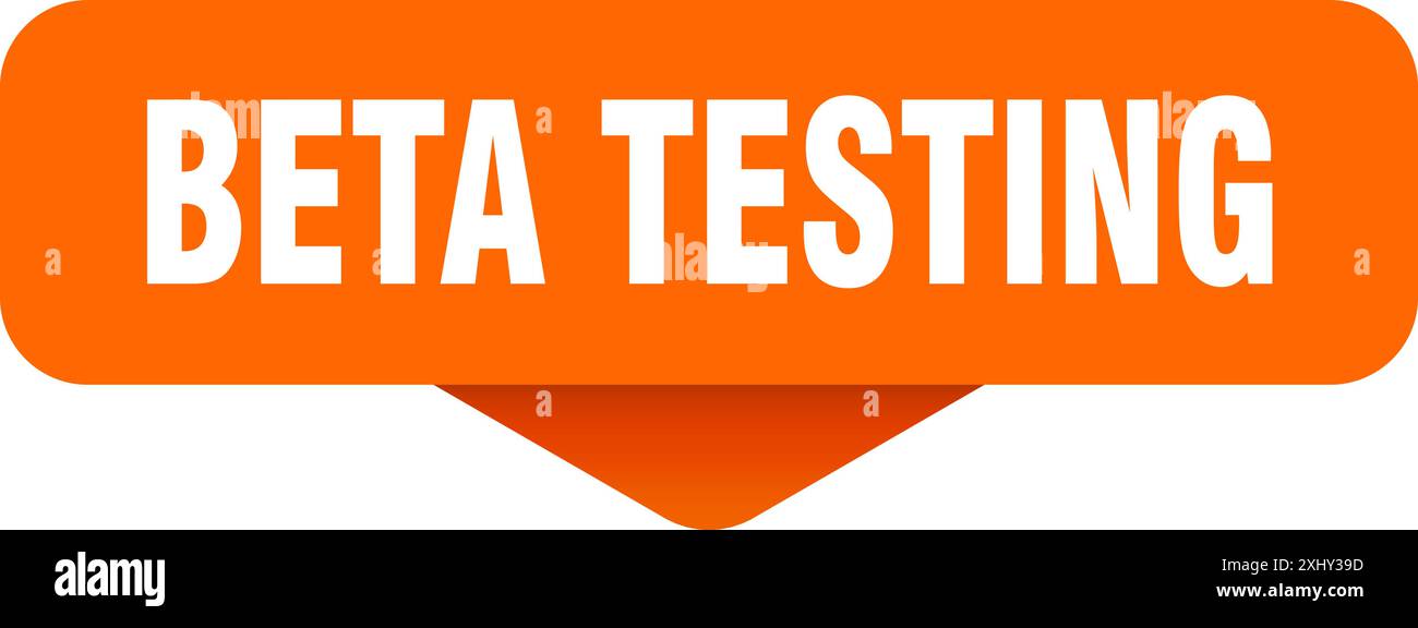 beta testing sticker. beta testing sign on transparent background. rectangular button Stock Vector