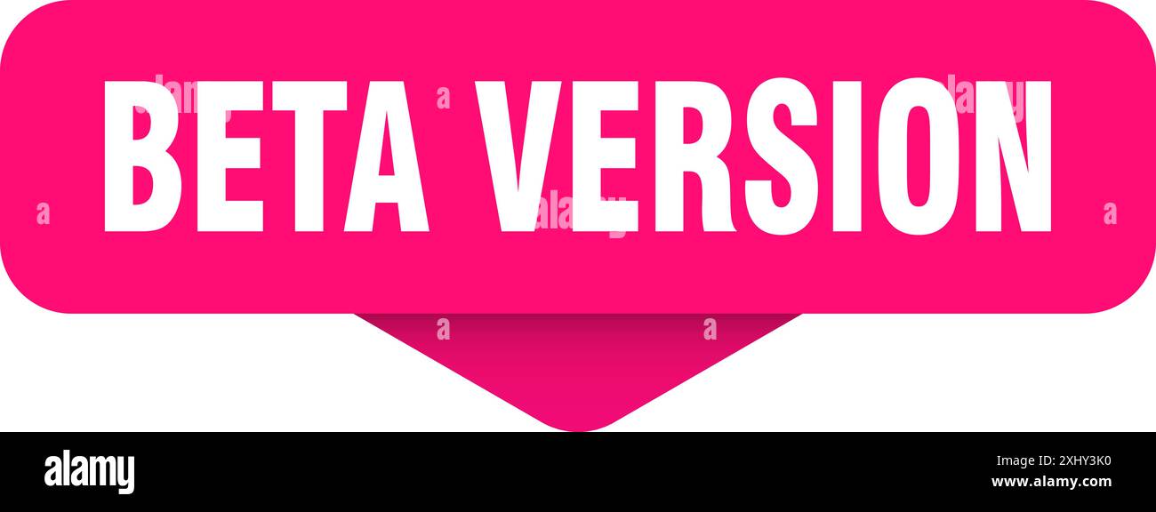 beta version sticker. beta version sign on transparent background. rectangular button Stock Vector