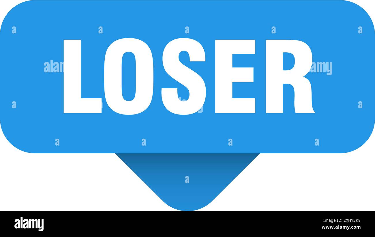 Word Loser Sticker loser sticker. loser sign on transparent background. rectangular button ...