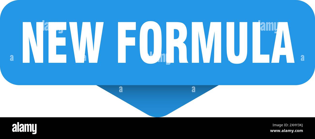 new formula sticker. new formula sign on transparent background. rectangular button Stock Vector