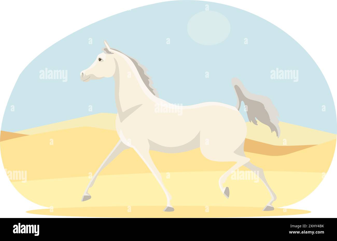 Beautiful arabian horse in the desert Stock Vector Image & Art - Alamy