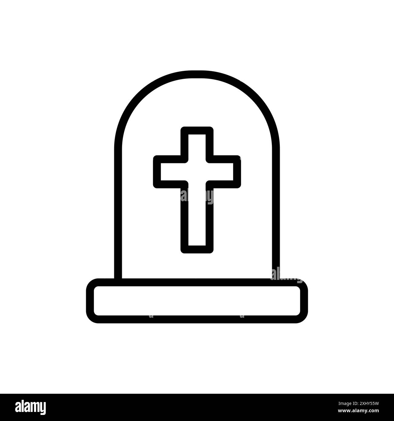 White grave tombstone coffin icon Black and White Stock Photos & Images ...