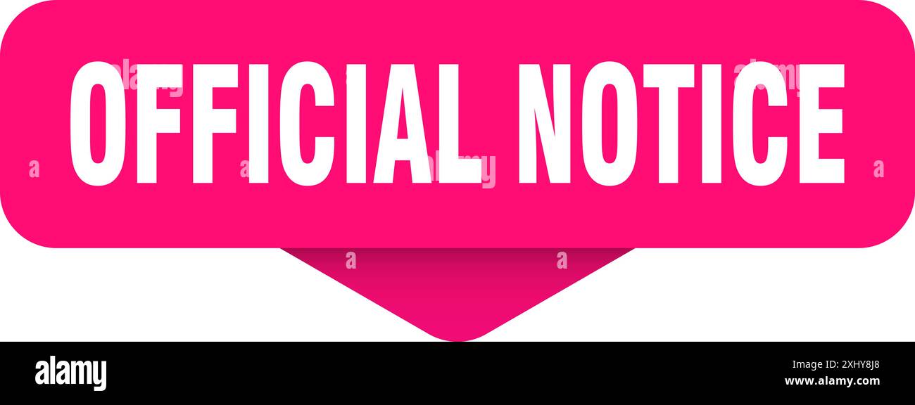 official notice sticker. official notice sign on transparent background ...