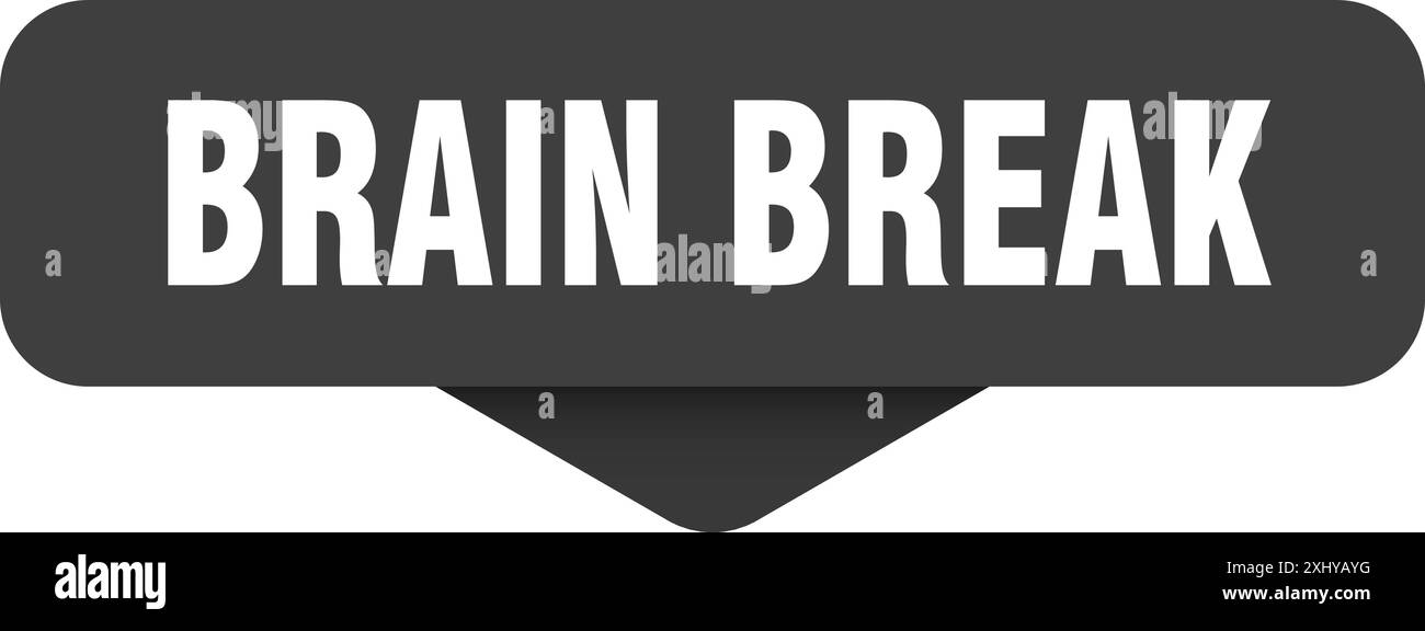 brain break sticker. brain break sign on transparent background ...