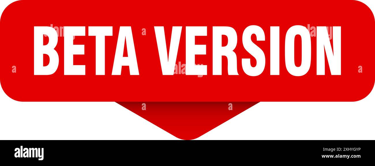 beta version sticker. beta version sign on transparent background. rectangular button Stock Vector