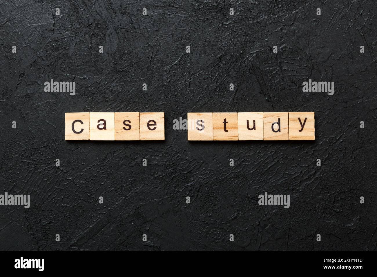 case study word written on wood block. case study text on table, concept. Stock Photo