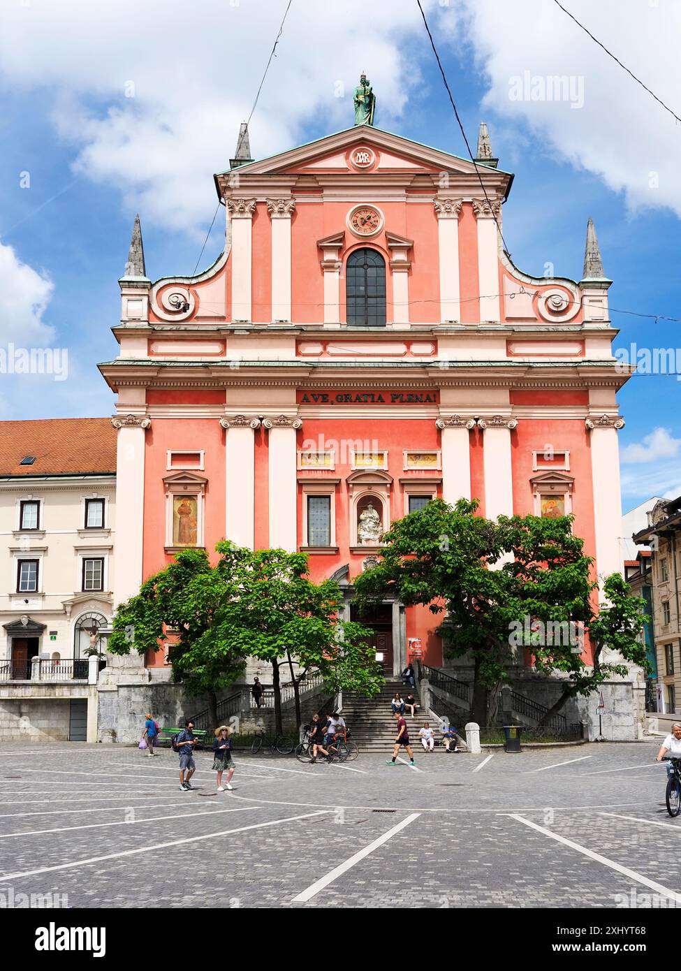 Preseren Square The Franciscan Church of the Annunciation in Preseren Square Ljubljana ...