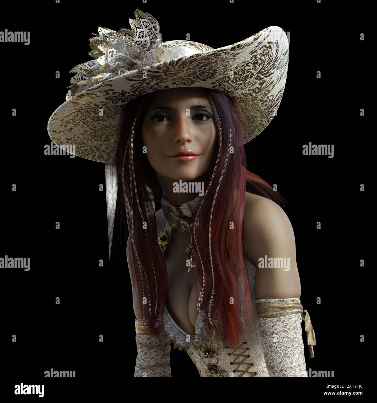 Steam Punk Female Wig Adult Auburn