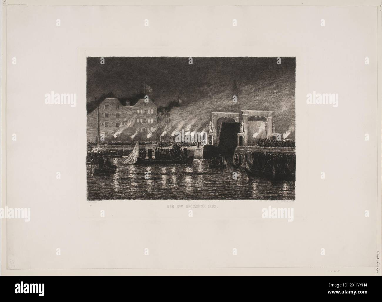 This etching by Carl Locher and O. Felsing depicts the transport of ...