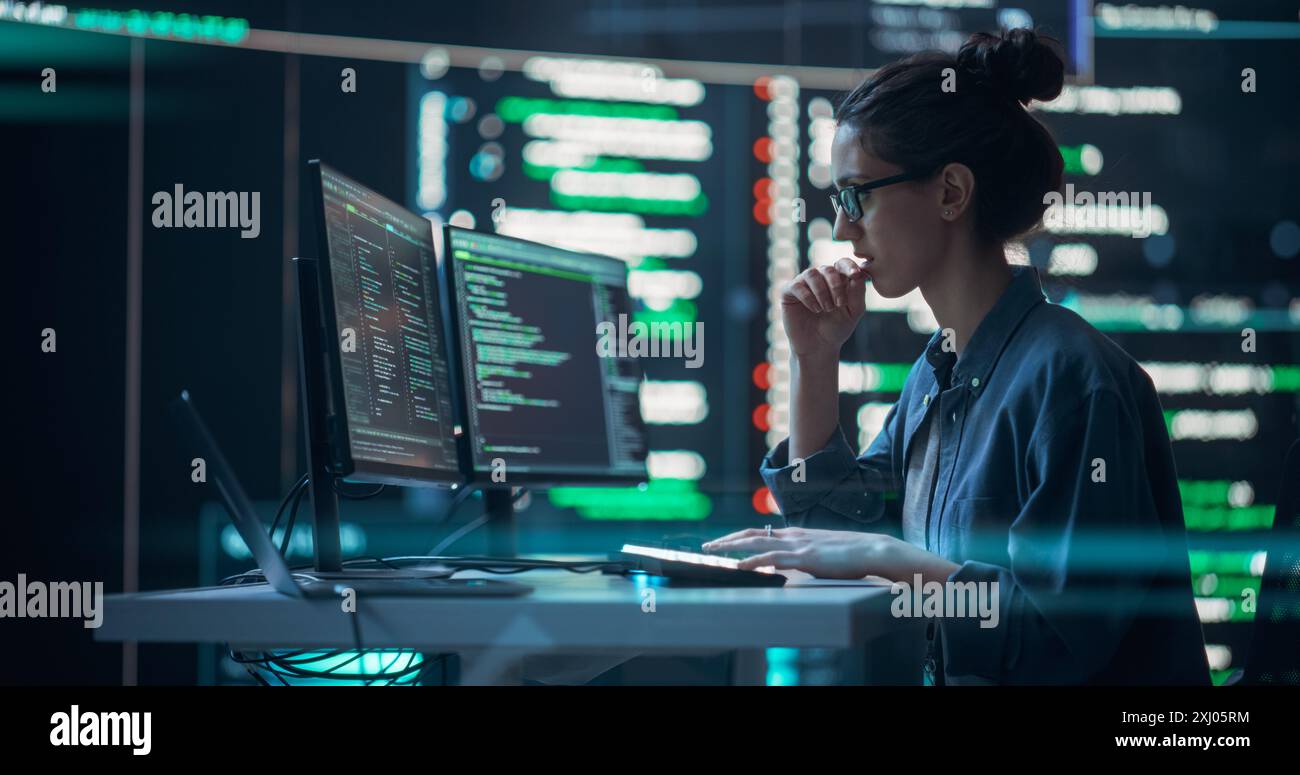 Female scientist showing artificial hi-res stock photography and images ...
