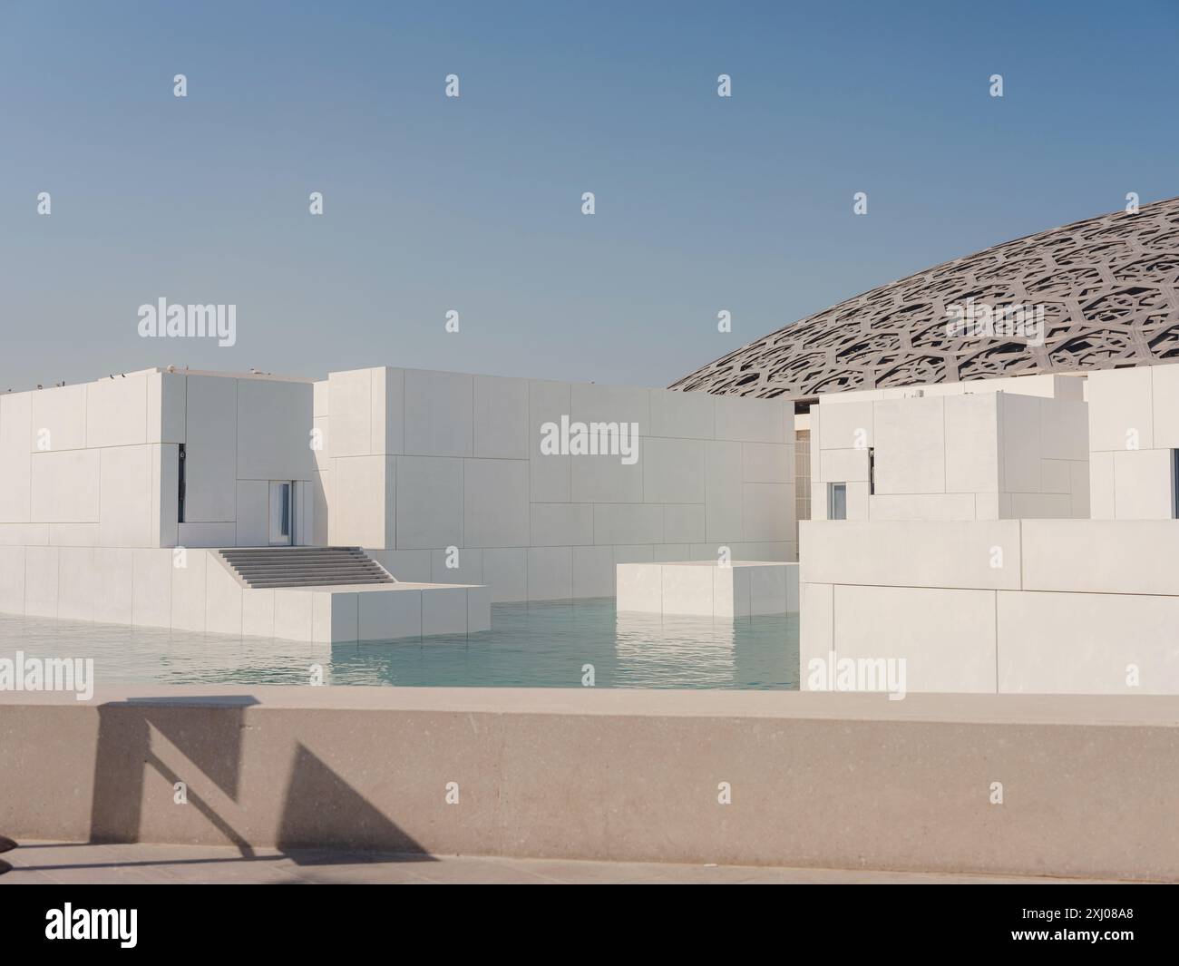 Abu Dhabi, United Arab Emirates - January 13 2024 : Exterior of Louvre ...