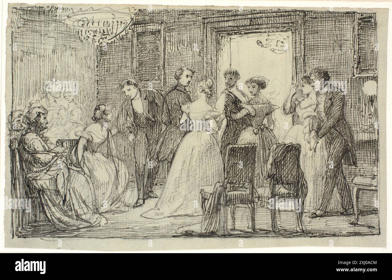 Ballet begins Marstrand, Wilhelm 1810 - 1873 Drawing Wilhelm Marstrand ...