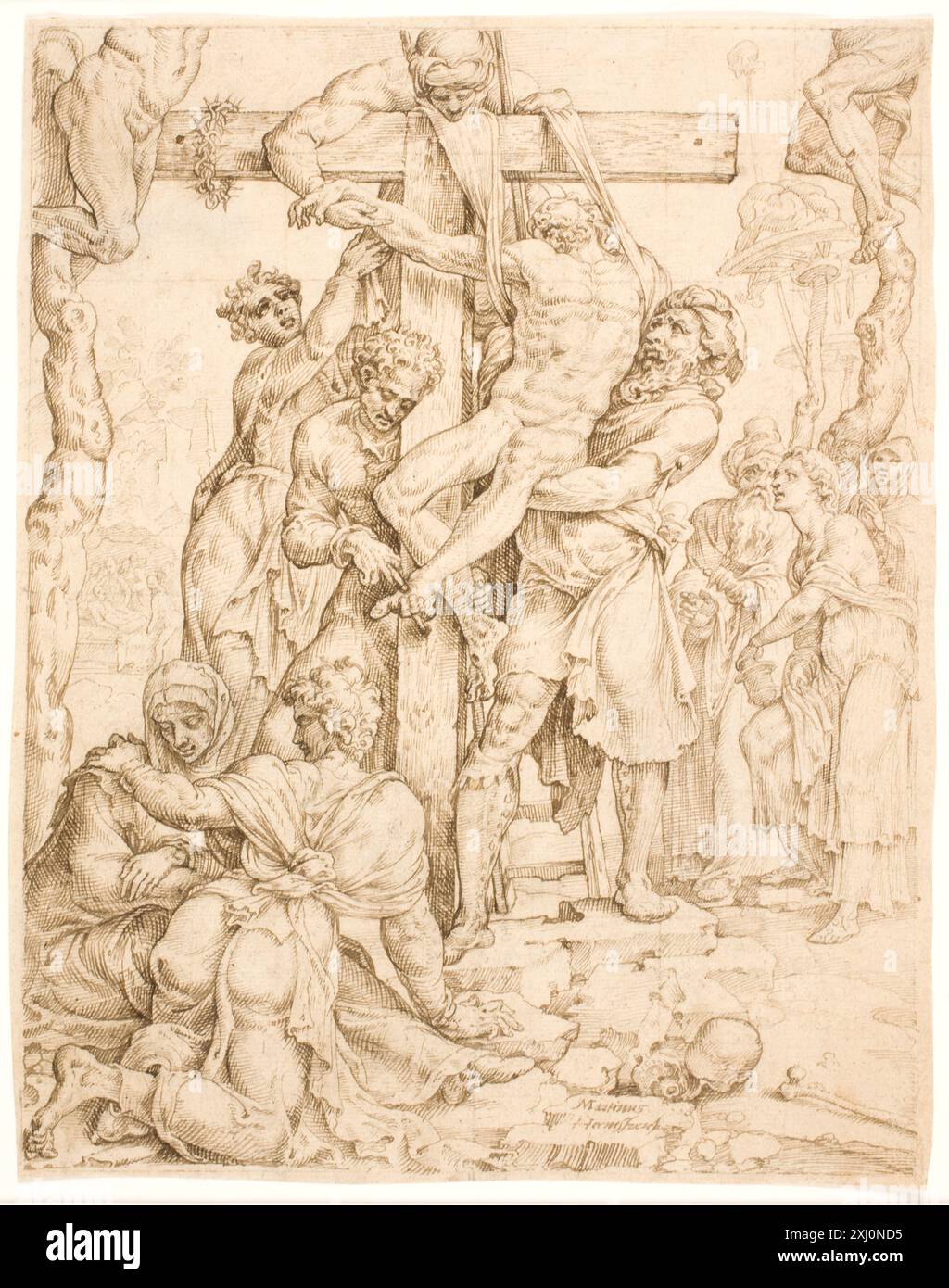 The Deposition from the Cross Heemskerck, Maarten van 1498 1574